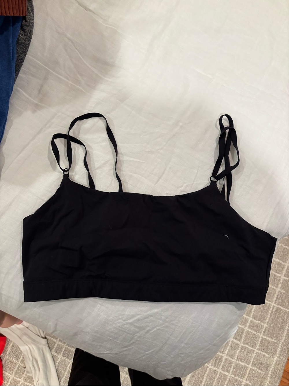 Outdoor Voices Black Double-Strap Bralette